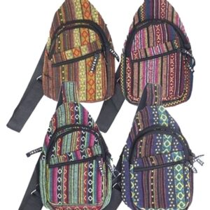 Navajo Boho Tribal Pattern Woven Canvas Shoulder Sling Bag